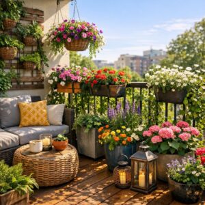Mehr über den Artikel erfahren Mit cleveren Ideen mehr Grün auf kleinen Flächen: So wird Ihr Balkon zum Hingucker