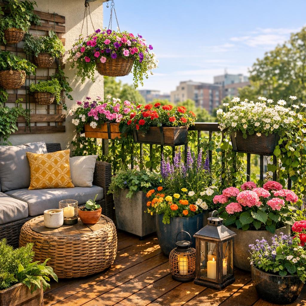 Mehr über den Artikel erfahren Mit cleveren Ideen mehr Grün auf kleinen Flächen: So wird Ihr Balkon zum Hingucker